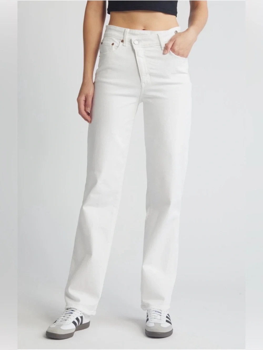 NWT DAZE Women’s Straight-Leg Marshmallow White Sundaze Crissover Jeans Size 26